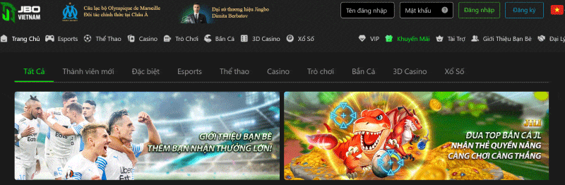 chương trình khuyến mãi jbo