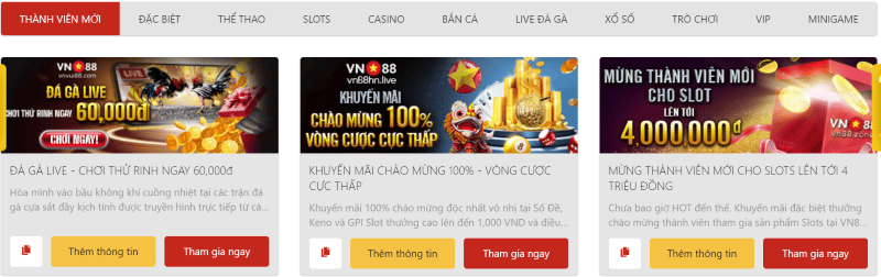 chương trình khuyến mãi vn88