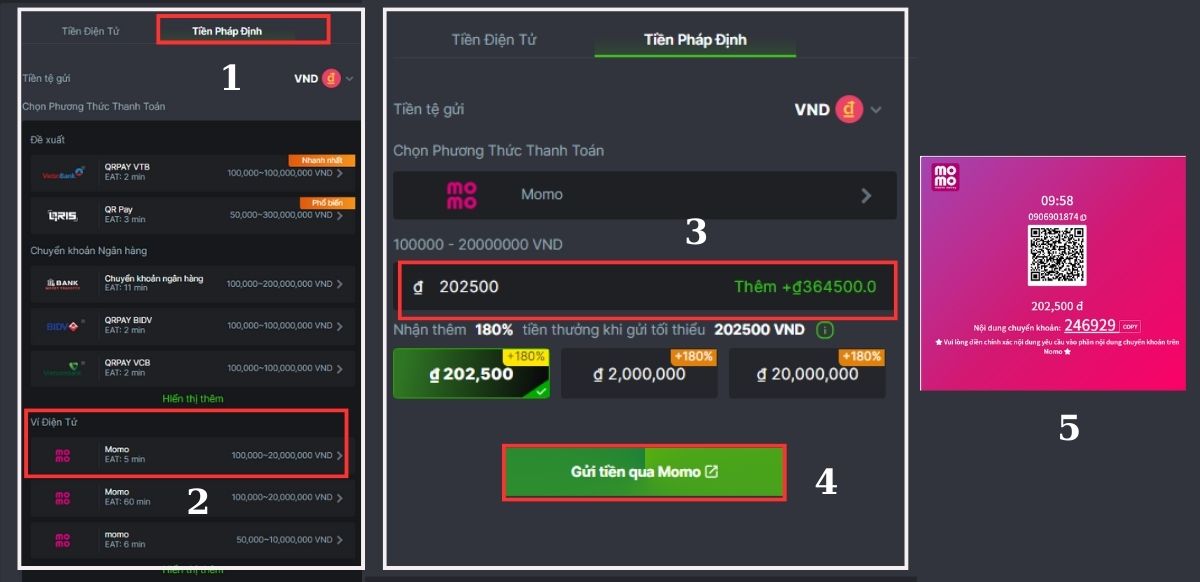 nạp tiền bc game qua ví điện tử
