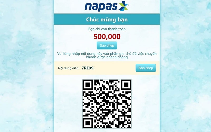 quét mã qr để thực hiện nạp tiền qua qrpay