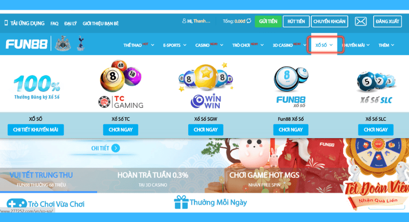 các sảnh chơi lô đề fun88