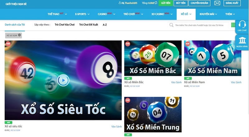 chọn loại hình chơi lô đề fun88