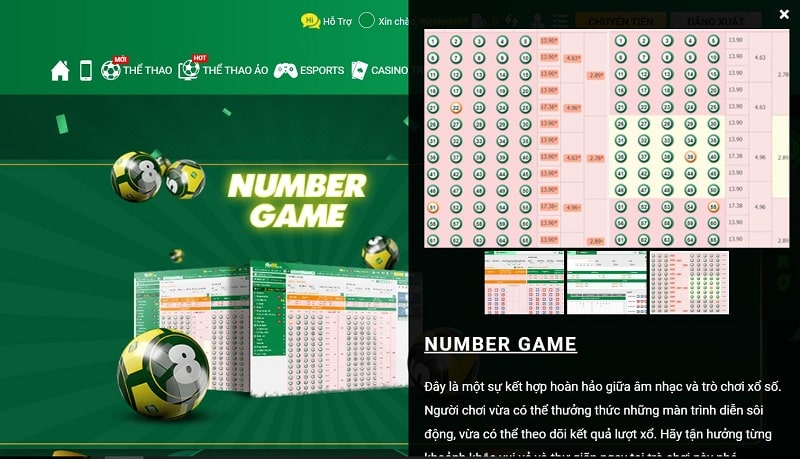 chơi xổ số number game fb88