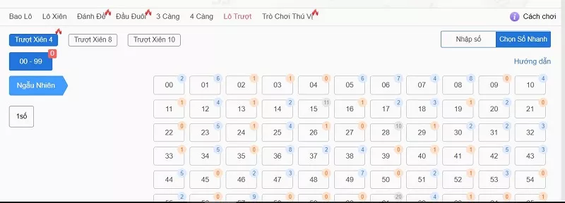 các hình thức chơi lô trượt 
