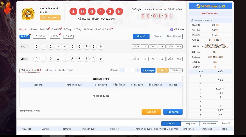 đặt cược xổ số siêu tốc