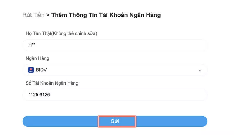 cập nhật thông tin ngân hàng rút tiền 8xbet