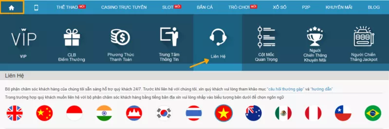 chọn liên hệ w88