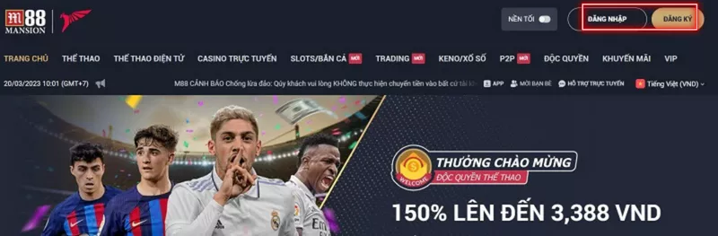 đăng ký tài khoản chơi xổ số m88