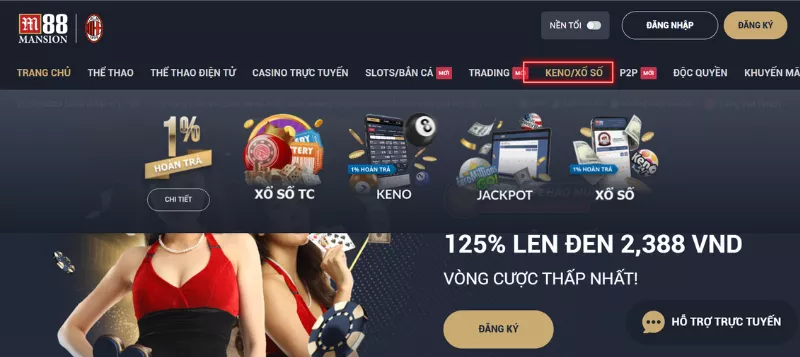 đi đến mục xổ số m88