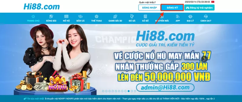 truy cập trang đăng ký hi88