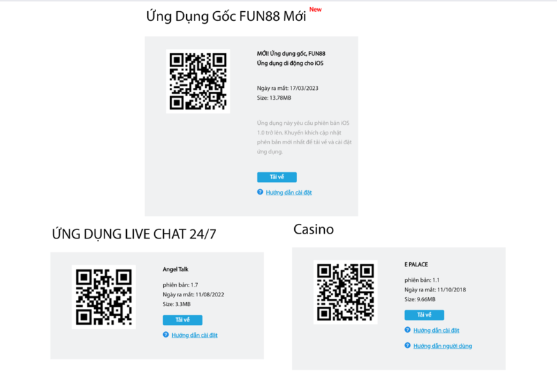 ứng dụng fun88 dành cho di động