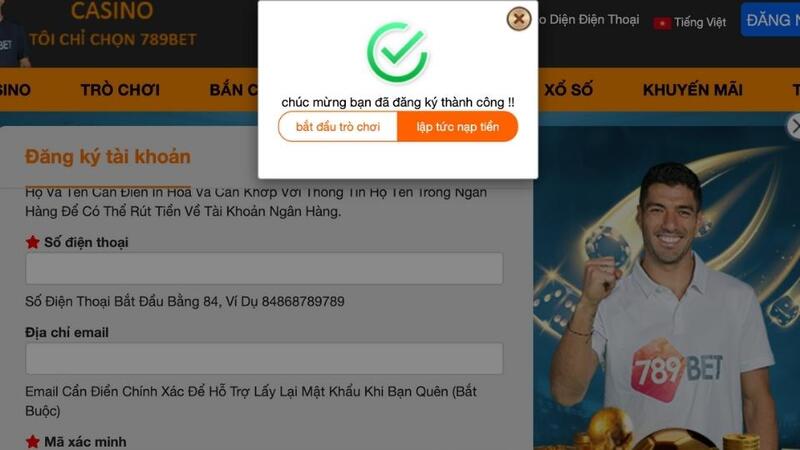 hoàn tất 789bet đăng ký tài khoản