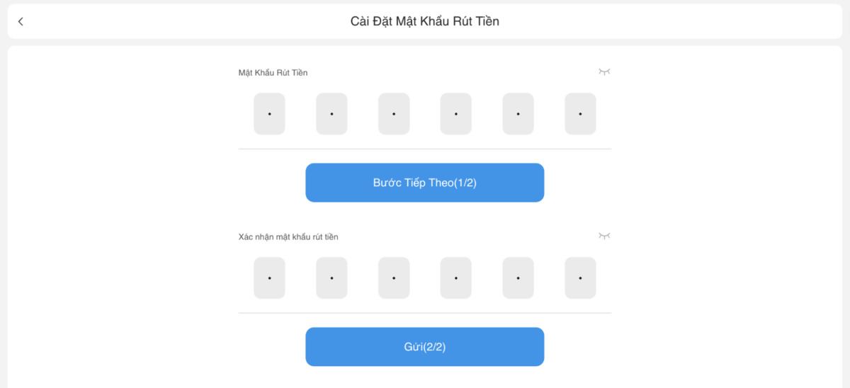 thực hiện thay đổi mật khẩu rút tiền 8xbet