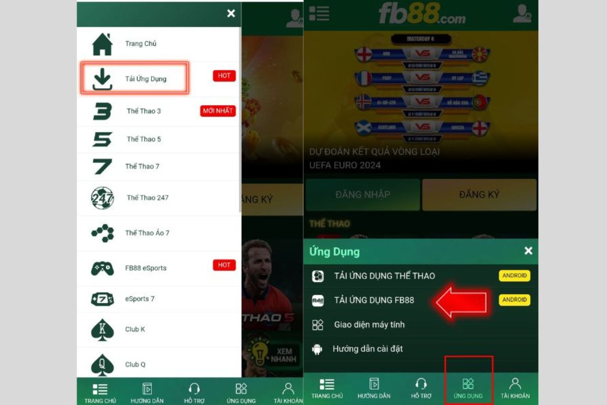 cách tải ứng dụng fb88 cho android