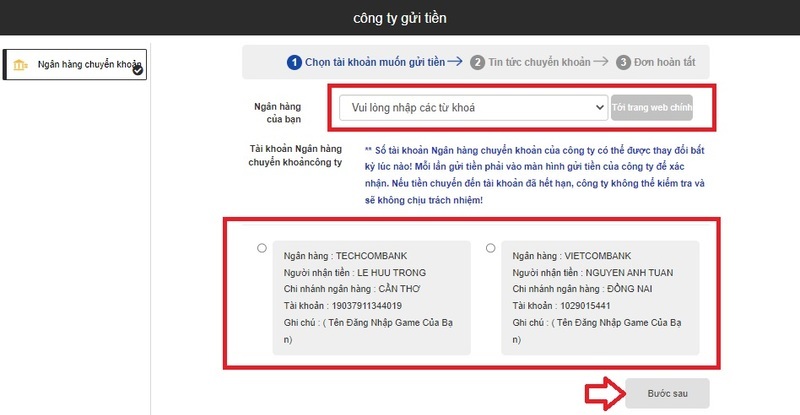 công ty gửi tiền 1