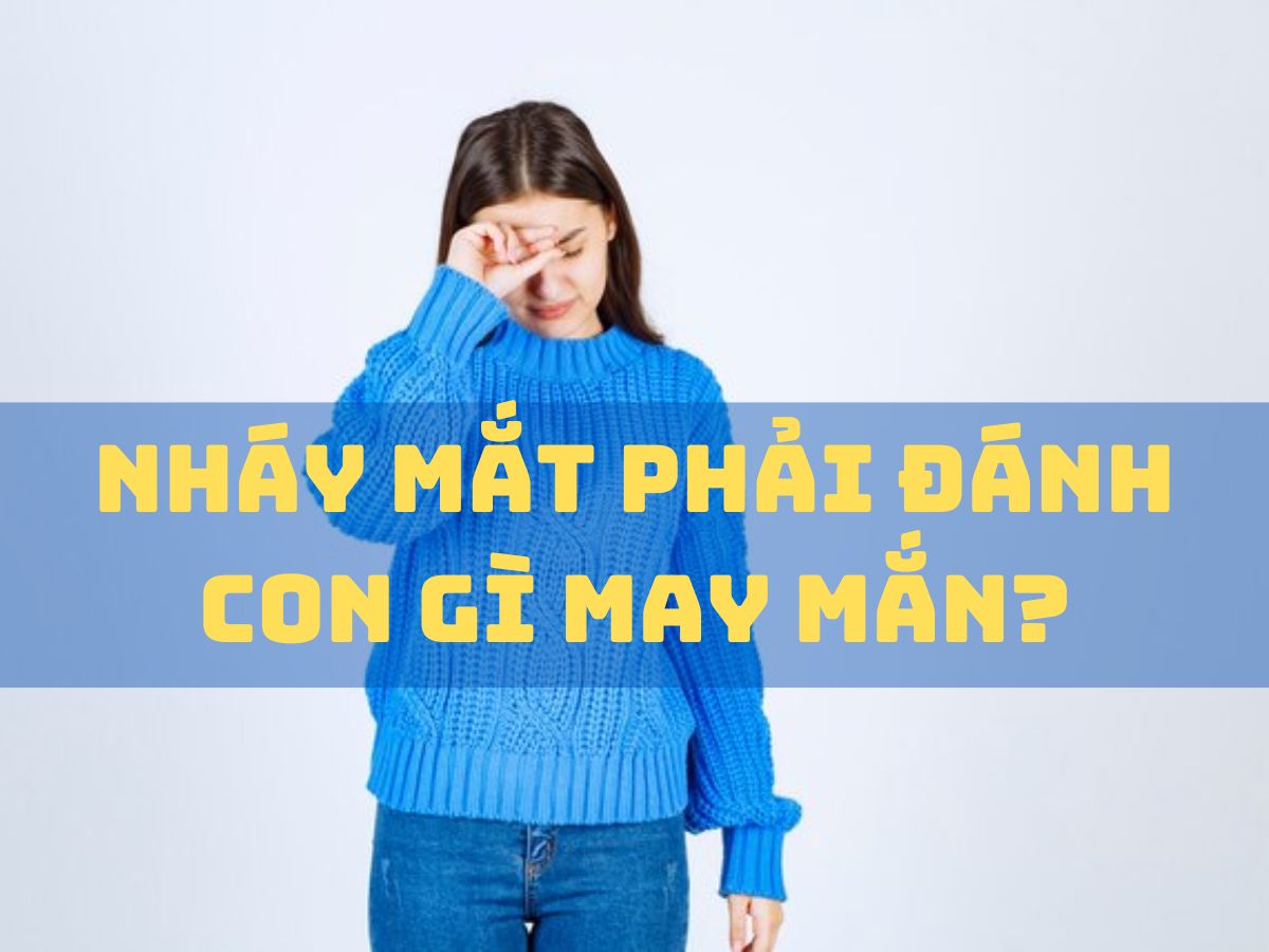nháy mắt phải đánh đề con gì