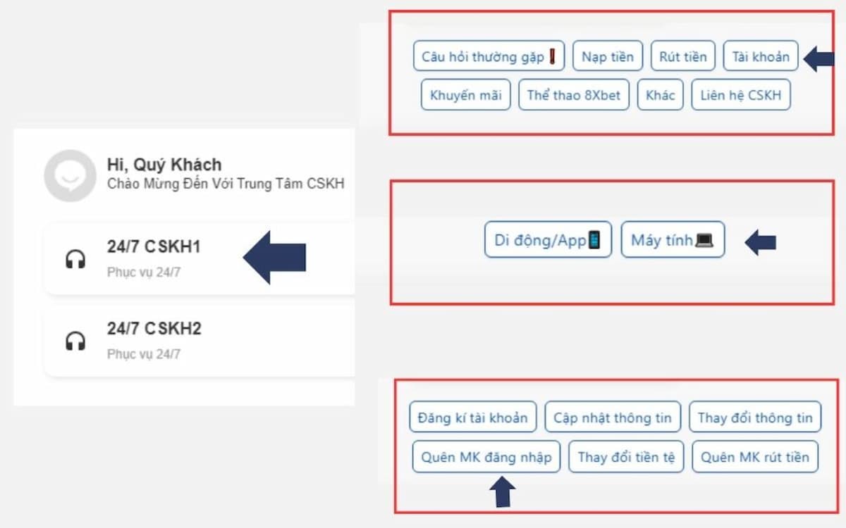 yêu cầu hỗ trợ lấy lại mật khẩu qua livechat