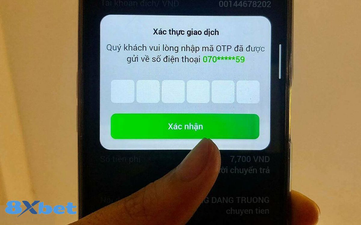 nhận mã xác minh 8xbet qua điện thoại