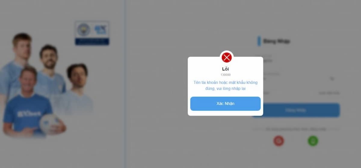 tài khoản 8xbet bị khóa do đăng nhập sai quá nhiều lần